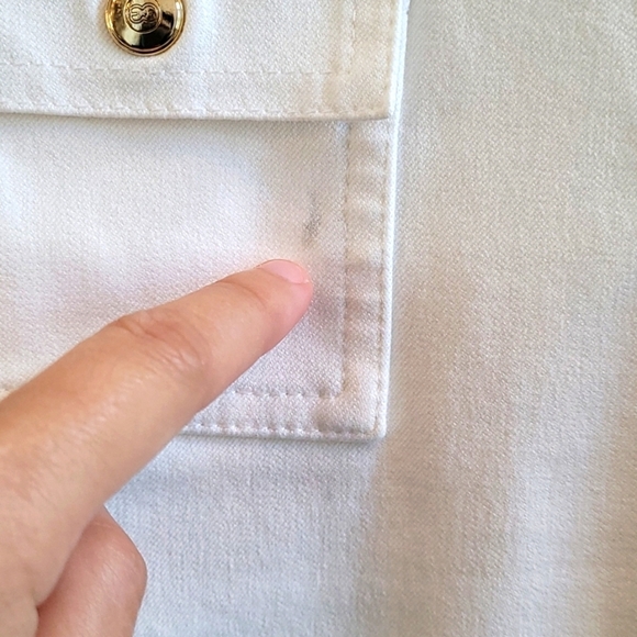 Vintage Escada White Denim Flare Jean - Picture 9 of 9